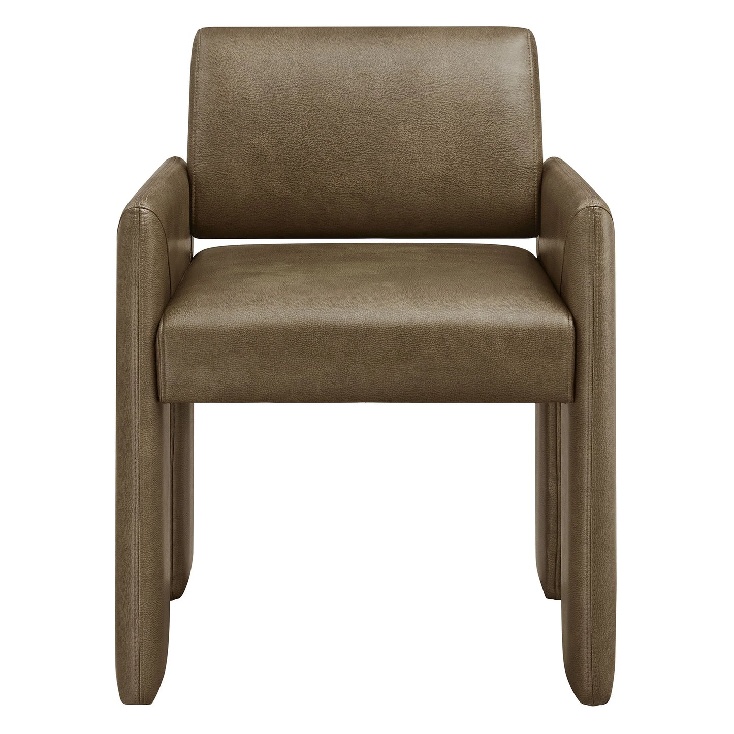 Daven Vegan Leather Dining Armchair – Modern Upholstered Seating with Arms