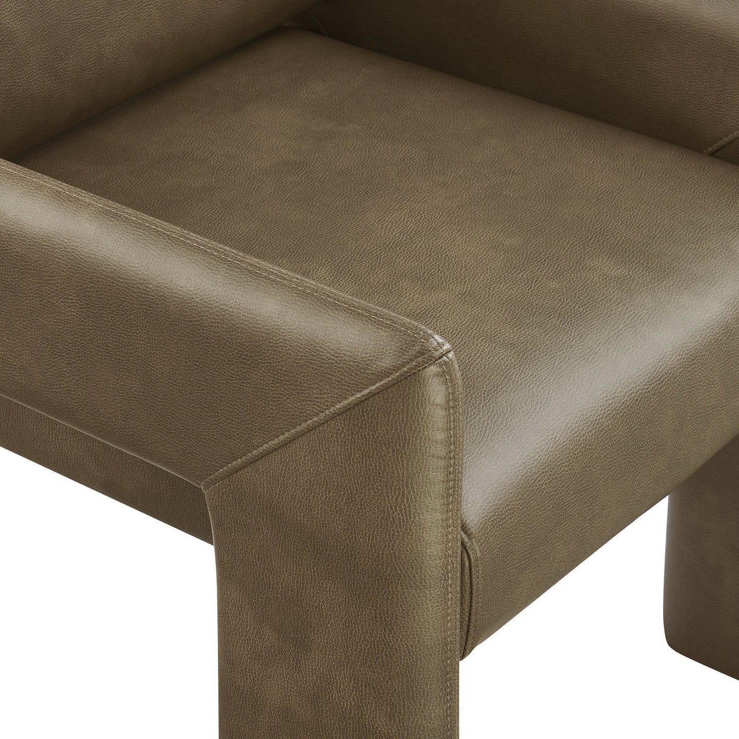 Daven Vegan Leather Dining Armchair – Modern Upholstered Seating with Arms