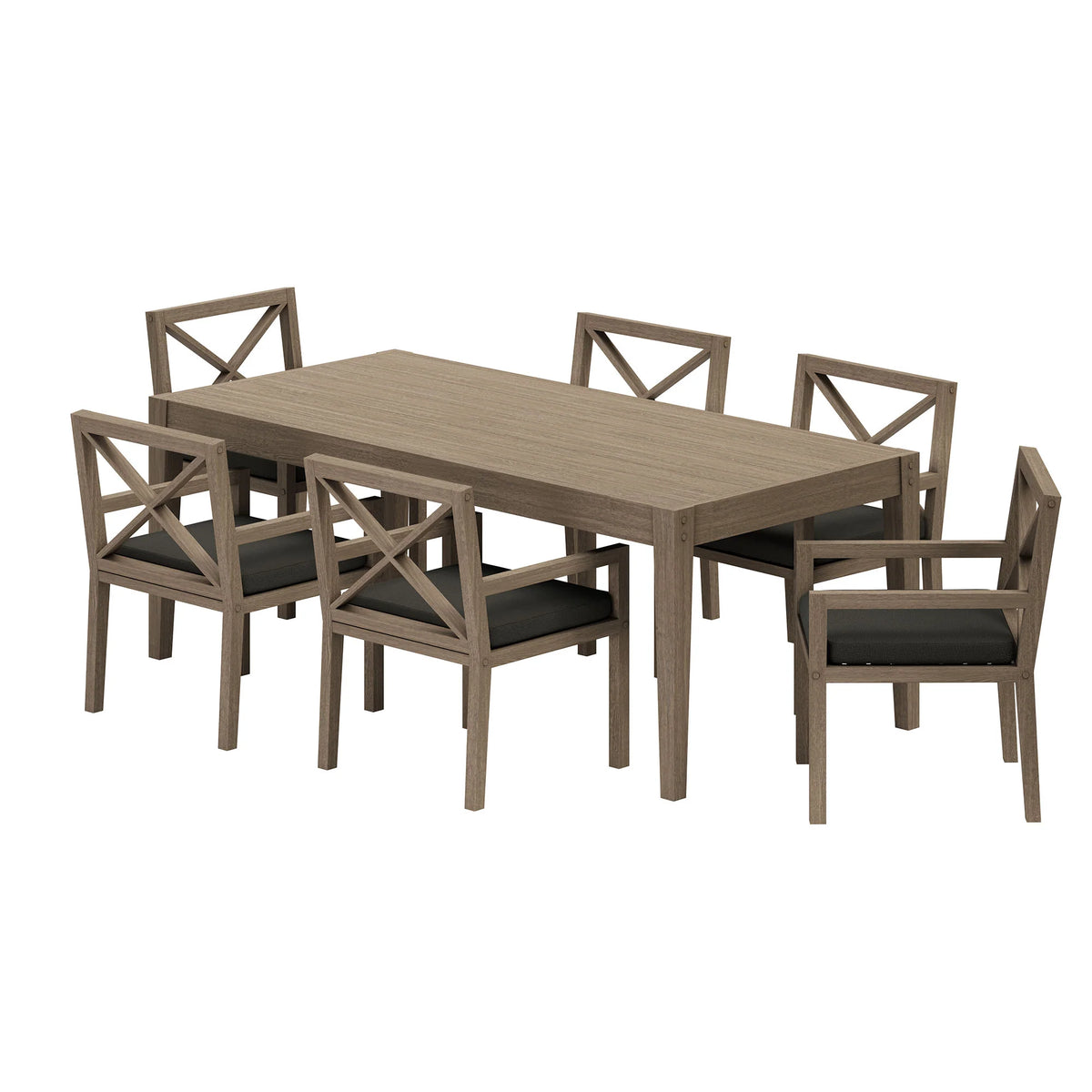 Northlake 7-Piece Outdoor Teak Wood Dining Set