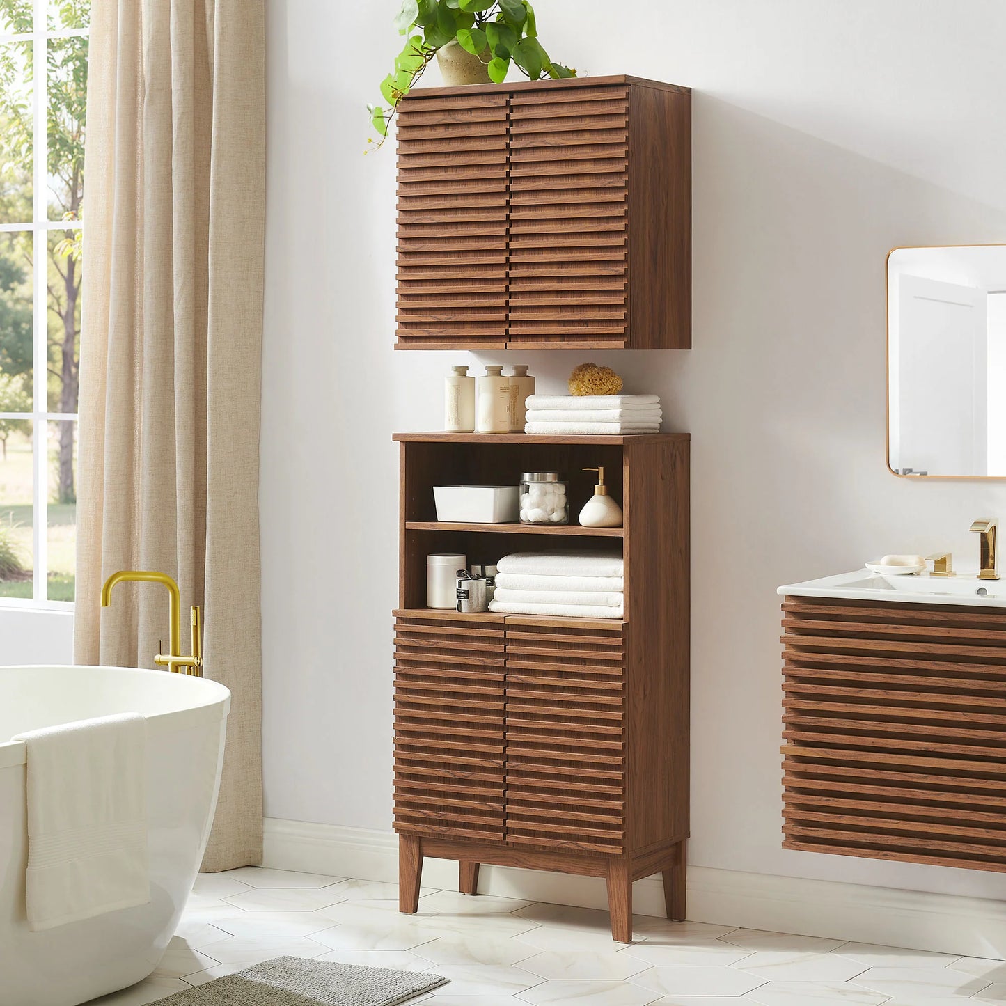 Render Bathroom Cabinet Set – Modern Storage Solution for Bathrooms