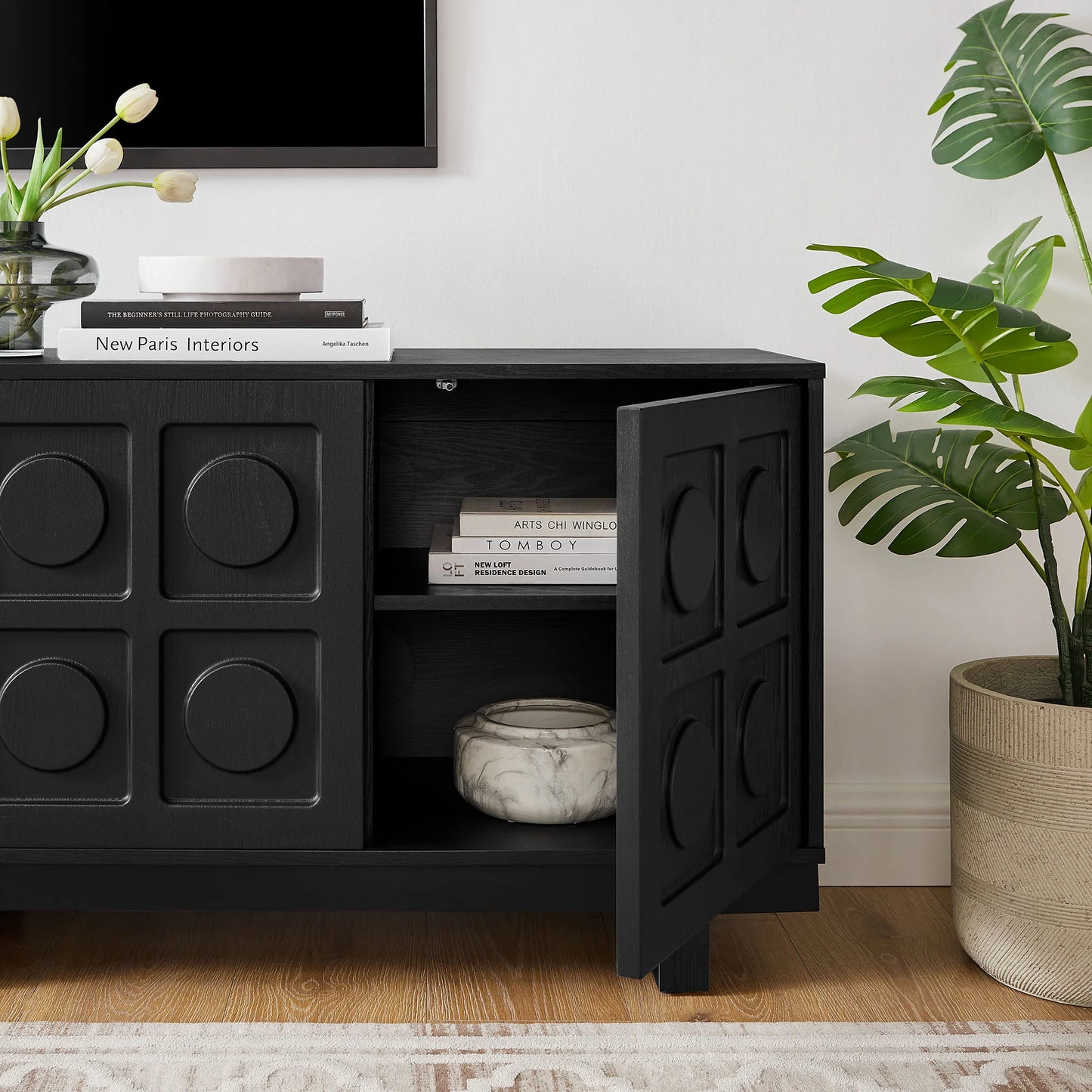 Knox 71 Inch TV Stand – Modern Media Console with Storage for TVs up to 80