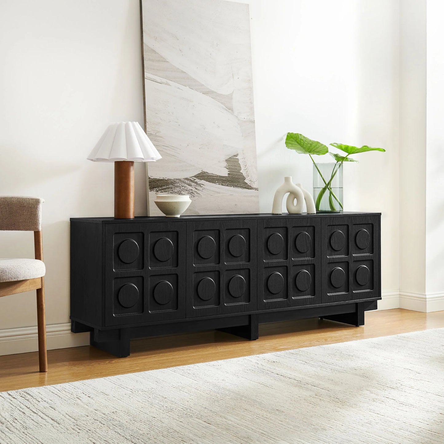 Knox 71 Inch TV Stand – Modern Media Console with Storage for TVs up to 80
