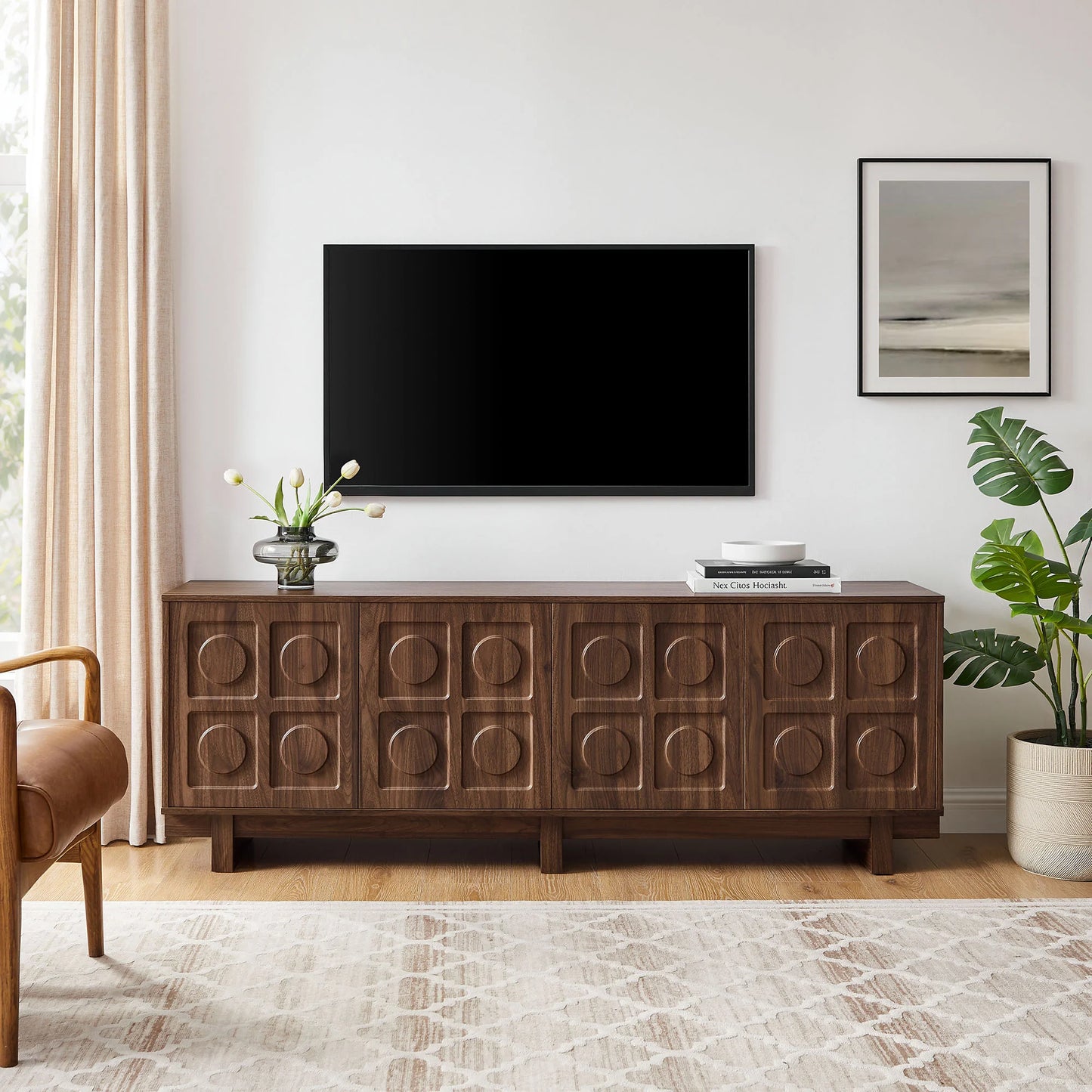 Knox 71 Inch TV Stand – Modern Media Console with Storage for TVs up to 80
