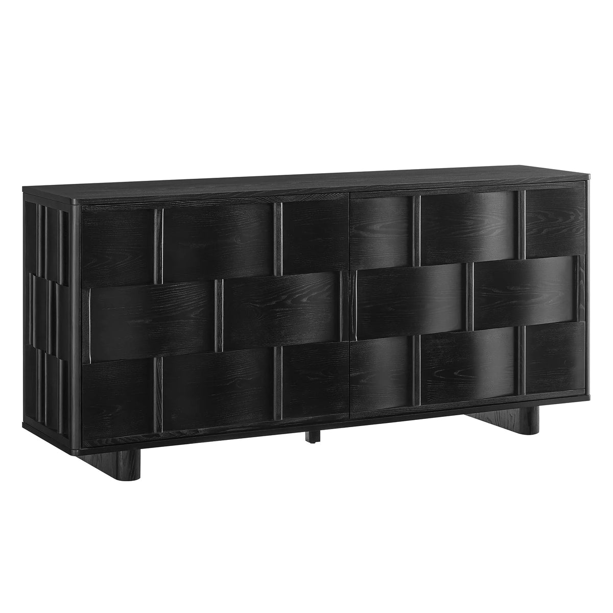 Foundry 71" Woven Design Buffet Storage Cabinet