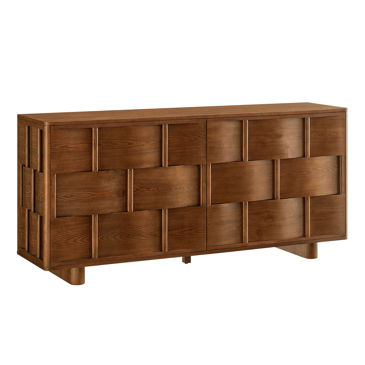 Foundry 71" Woven Design Buffet Storage Cabinet