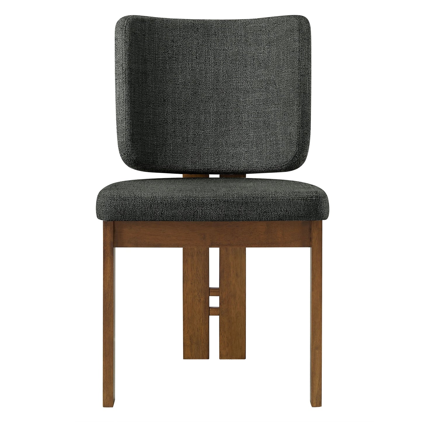 Alba Armless Upholstered Dining Chairs – Set of 2 Modern Dining Room Chairs with Fabric Seats