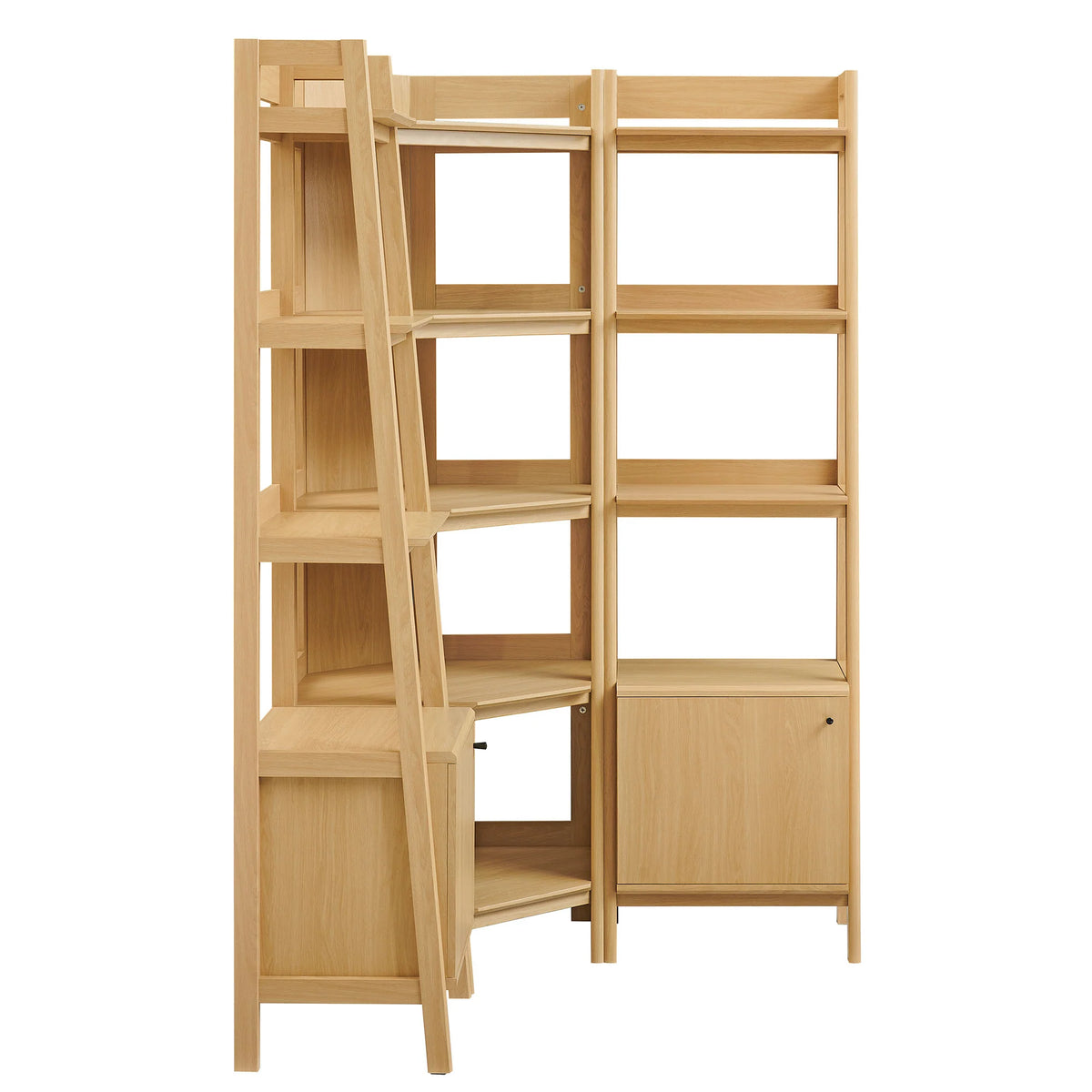 Bixby 3-piece Corner Bookshelf Set with Narrow Bookshelves