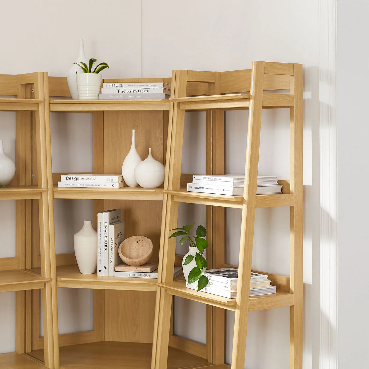 Bixby 3-piece Corner Bookshelf Set with Narrow Bookshelves