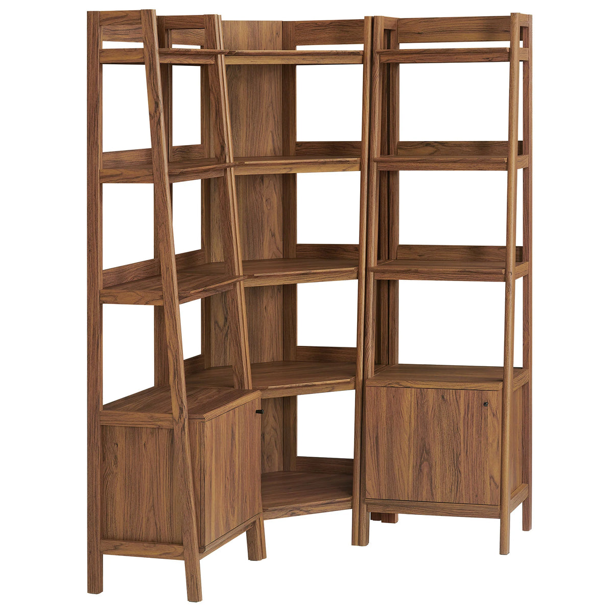 Bixby 3-piece Corner Bookshelf Set with Narrow Bookshelves