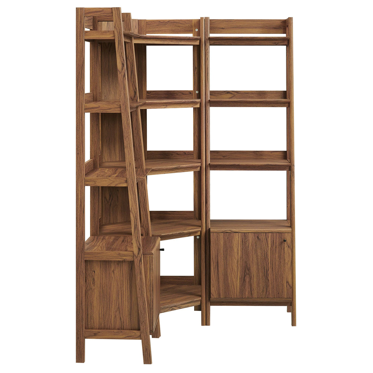 Bixby 3-piece Corner Bookshelf Set with Narrow Bookshelves