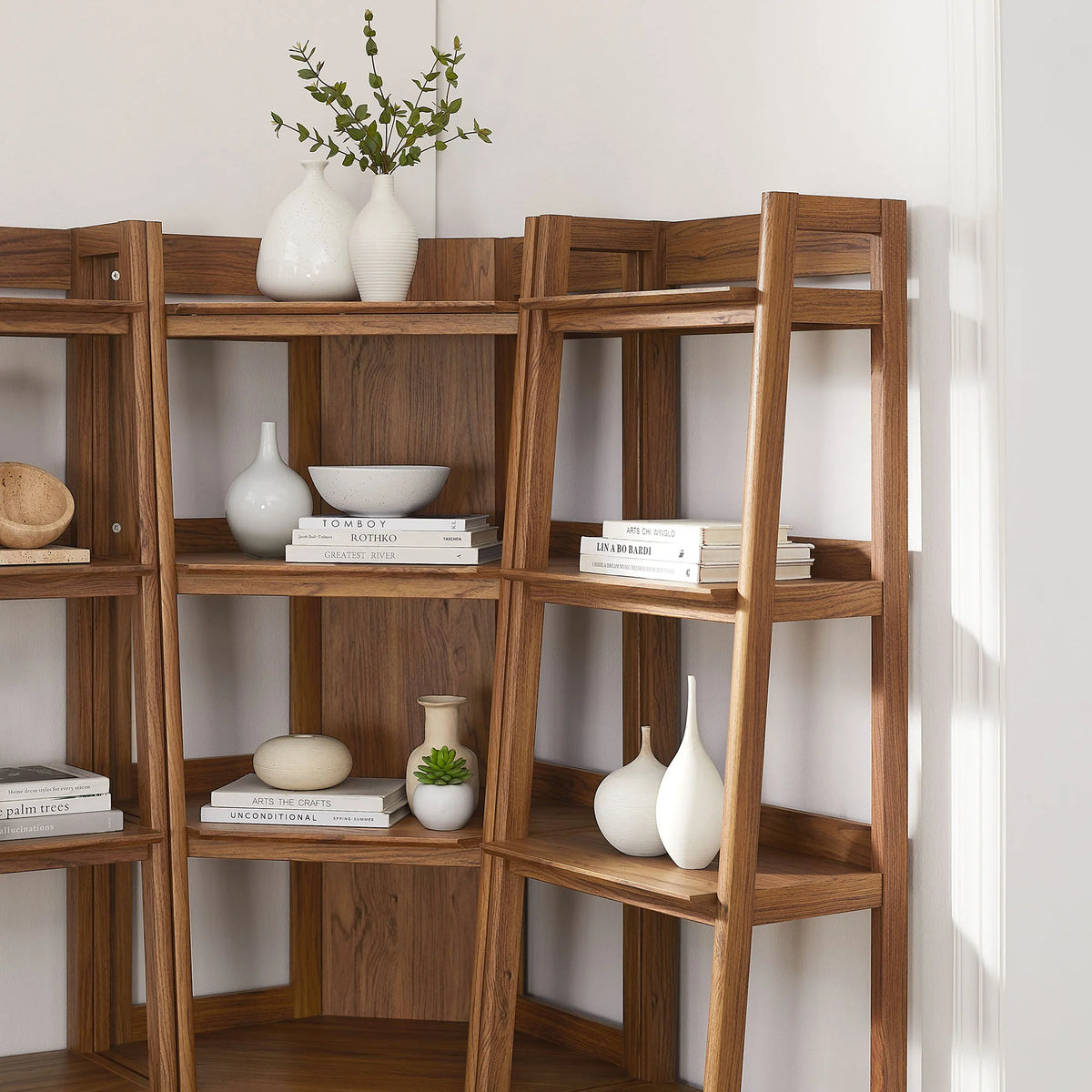 Bixby 3-piece Corner Bookshelf Set with Narrow Bookshelves