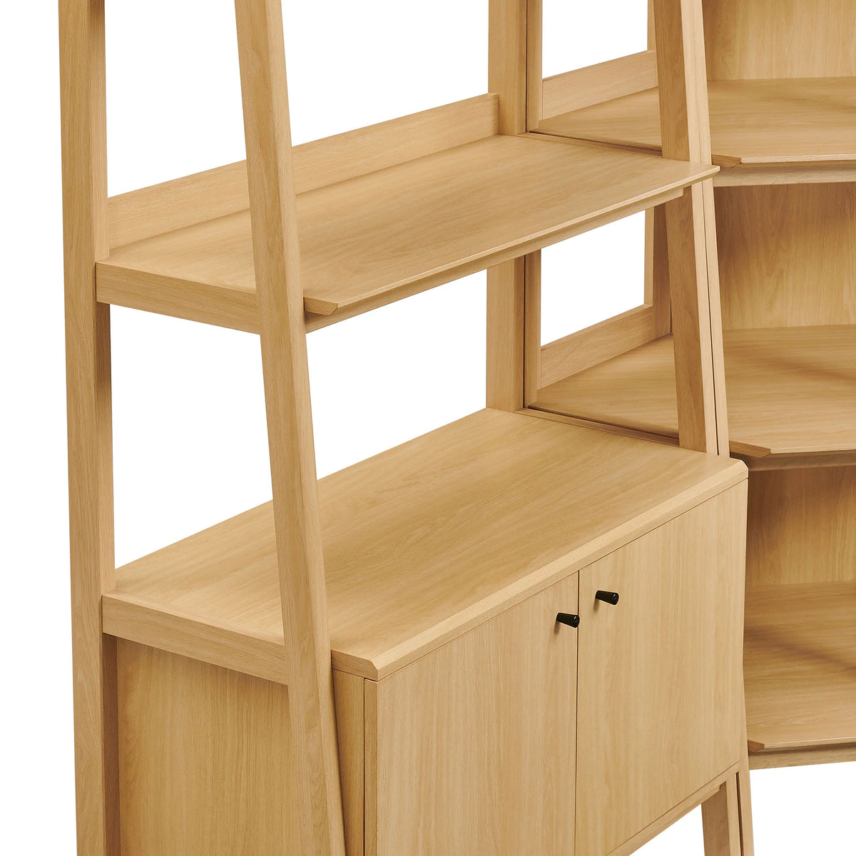Bixby 3-Piece Corner Bookshelf Set with Wide Bookshelves