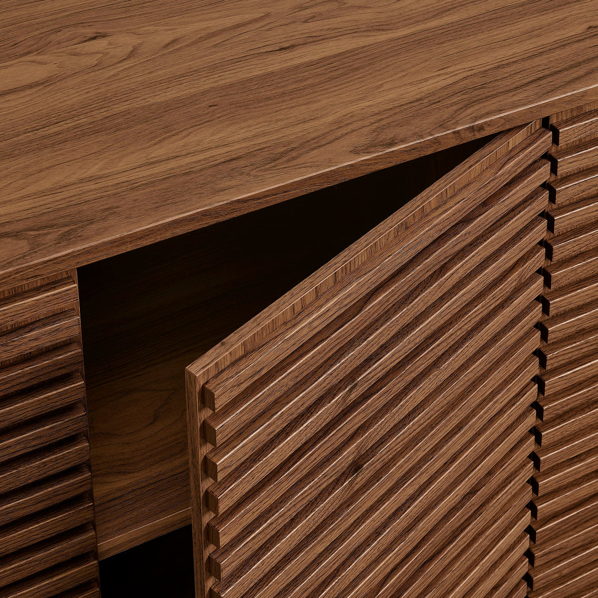 Render 4-Door Fluted Sideboard Cabinet TV Stand
