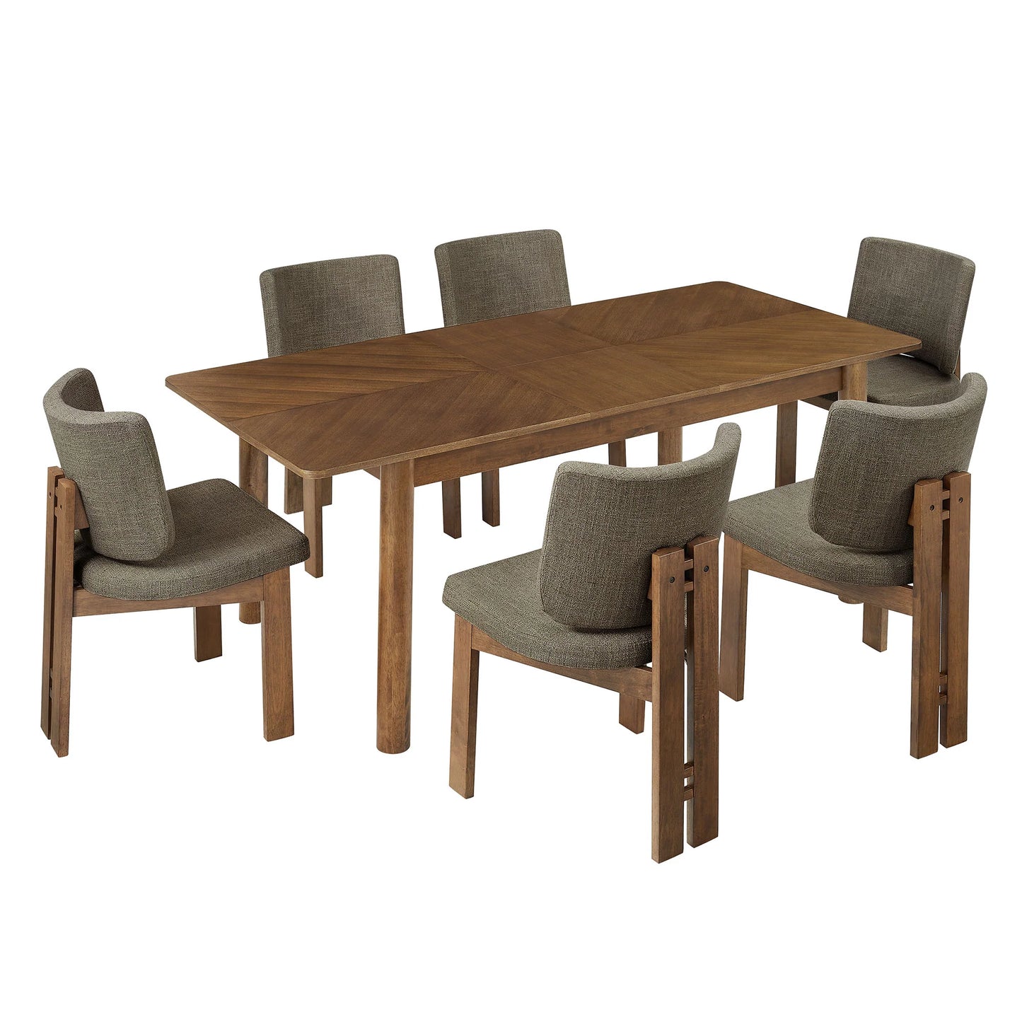 Alba 7-Piece Dining Set – Modern Dining Table with 6 Chairs for Kitchen or Dining Room
