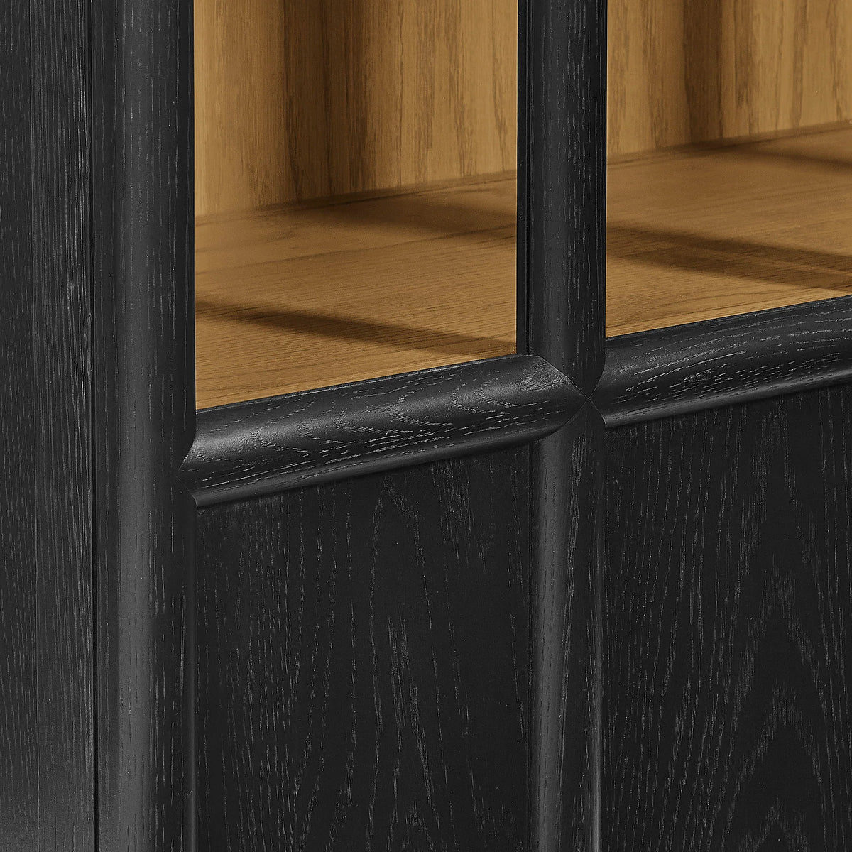 Anwen Solid Wood and Glass Display Cabinet