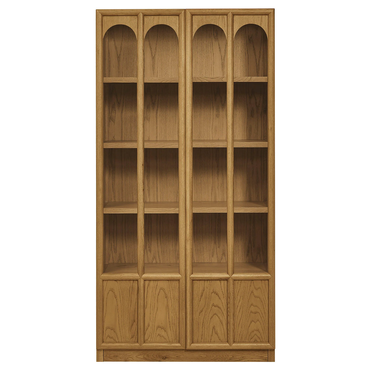 Anwen Solid Wood and Glass Display Cabinet