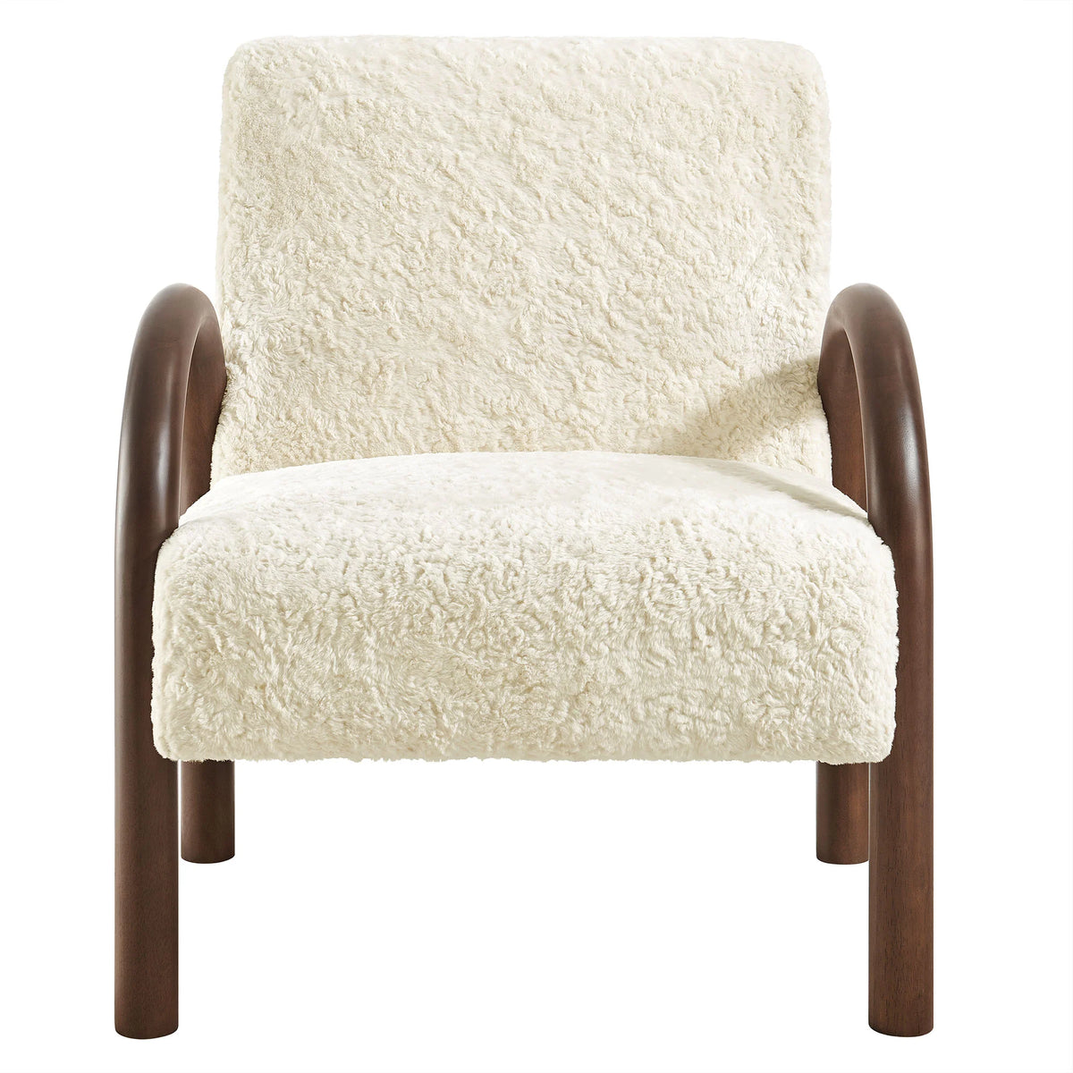 Lunet Faux Shearling Accent Armchair