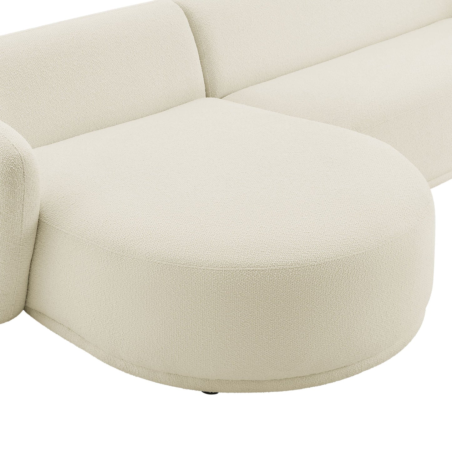 Monica 2 Piece Left Facing Boucle Fabric Modular Sofa with Chaise