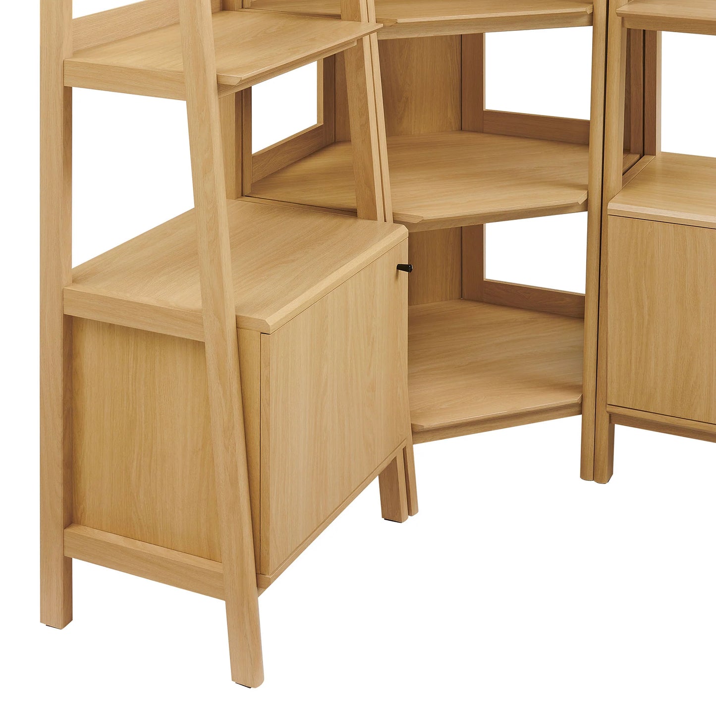 Bixby 3 Piece Corner Bookshelf Set With Wide and Narrow Bookshelves