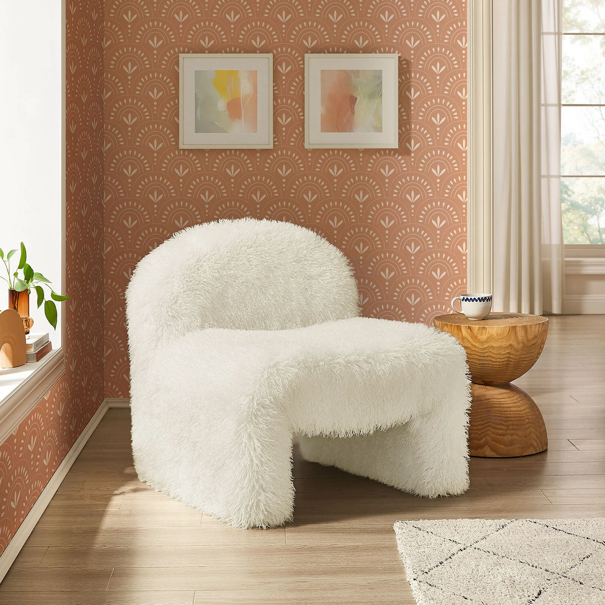 Mina Faux Fur Accent Chair