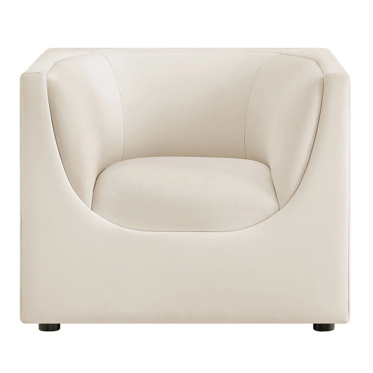Hilda Curved Back Performance Velvet Armchair