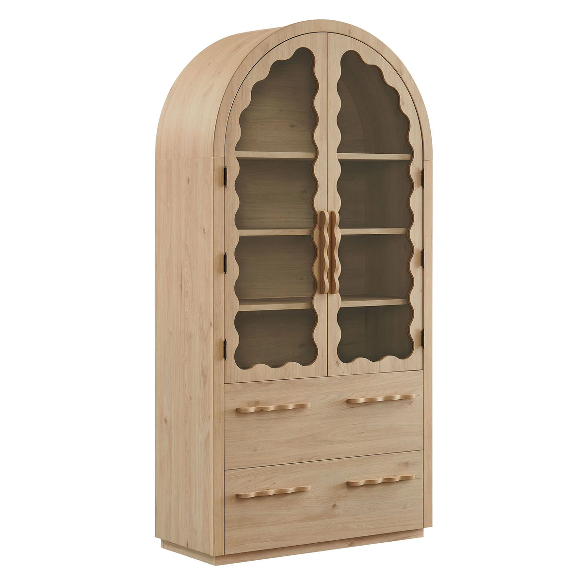 Rory 76 Inch Arched Kitchen Pantry Cabinet