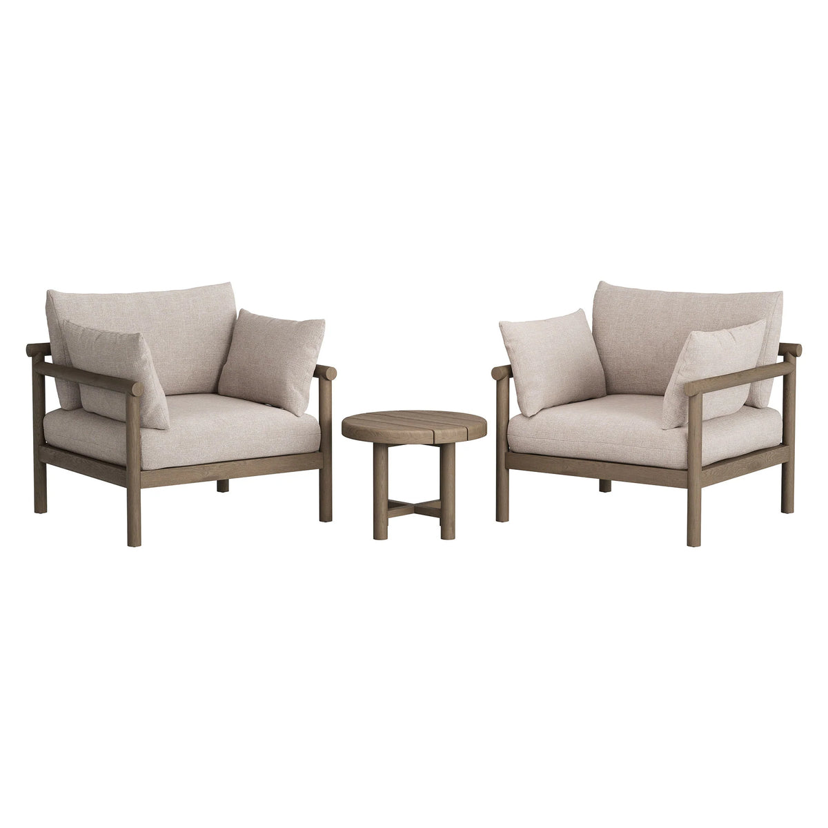 Eleni 3‑Piece Outdoor Teak Wood Lounge Set