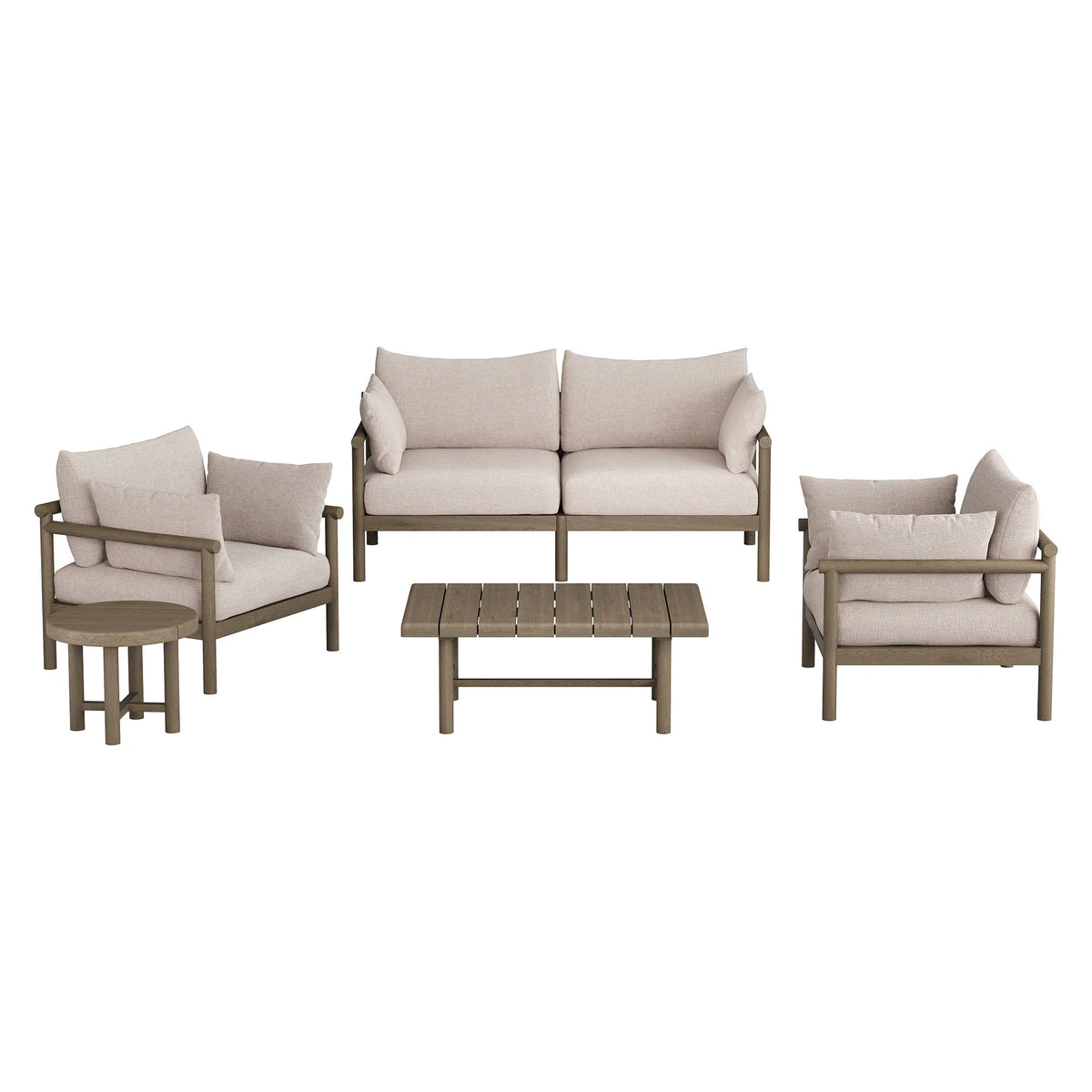 Eleni 5‑Piece Outdoor Teak Wood Furniture Set