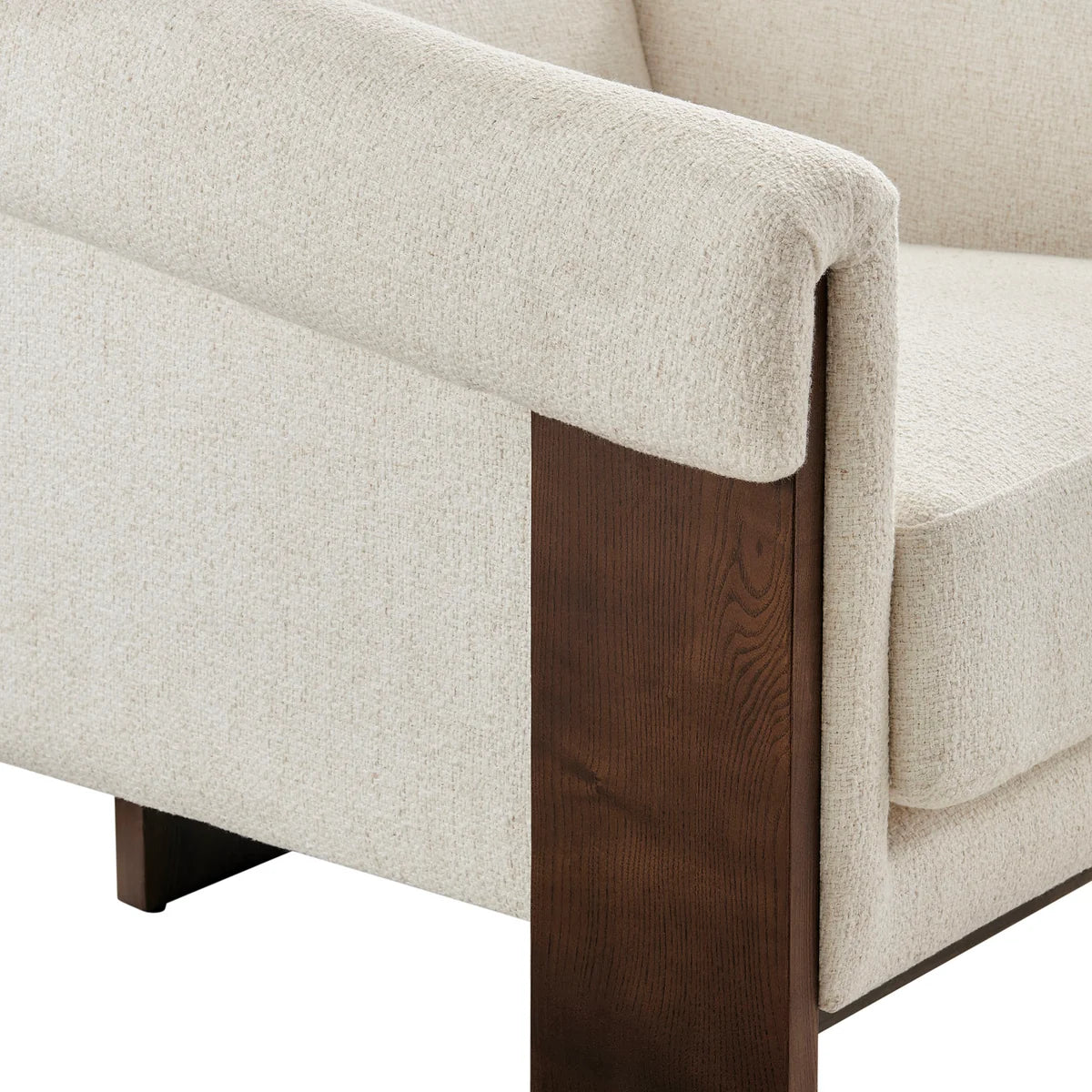 Halbrook Linen Blend Tripod Accent Chair