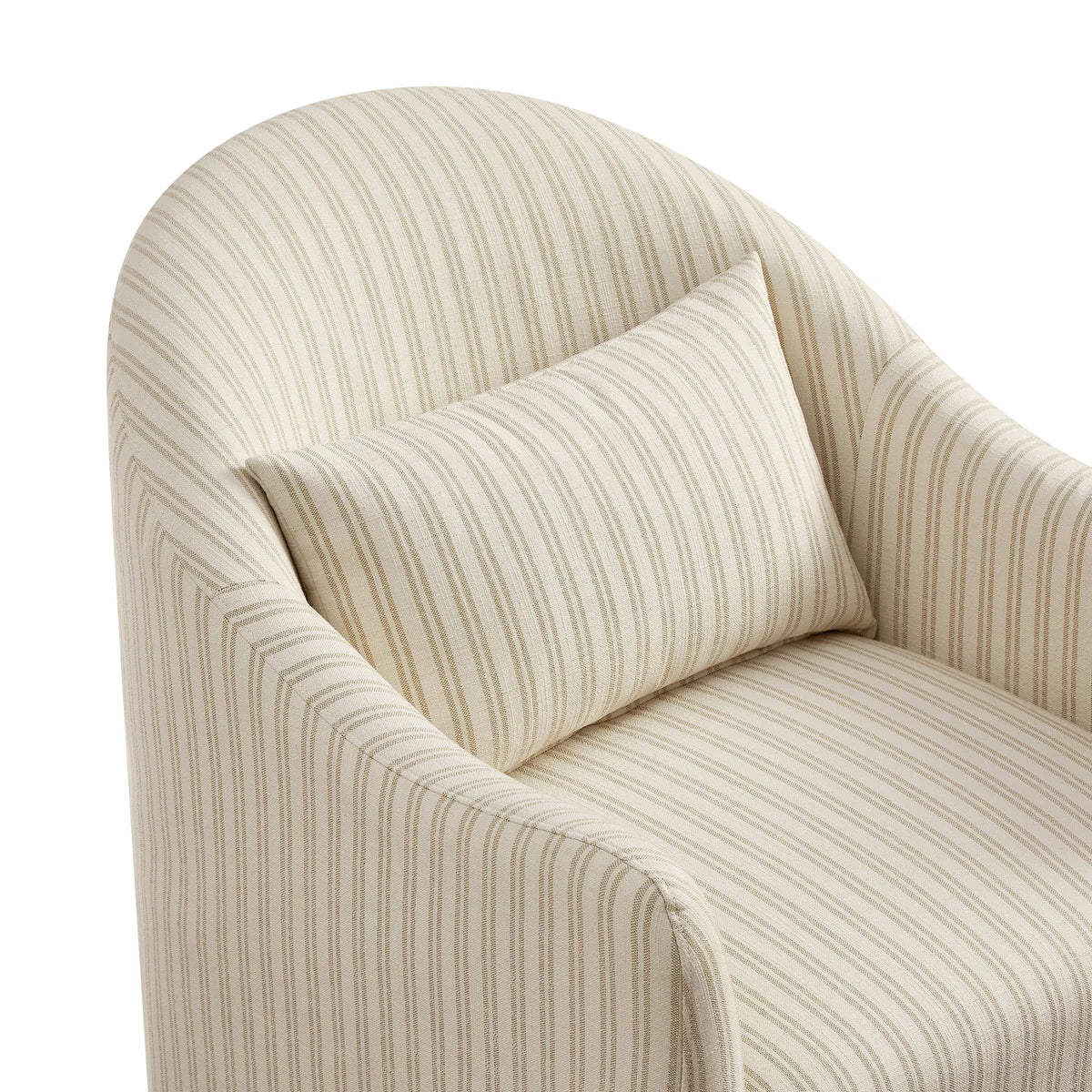 Bardot Slipcovered Striped Upholstered Accent Chair