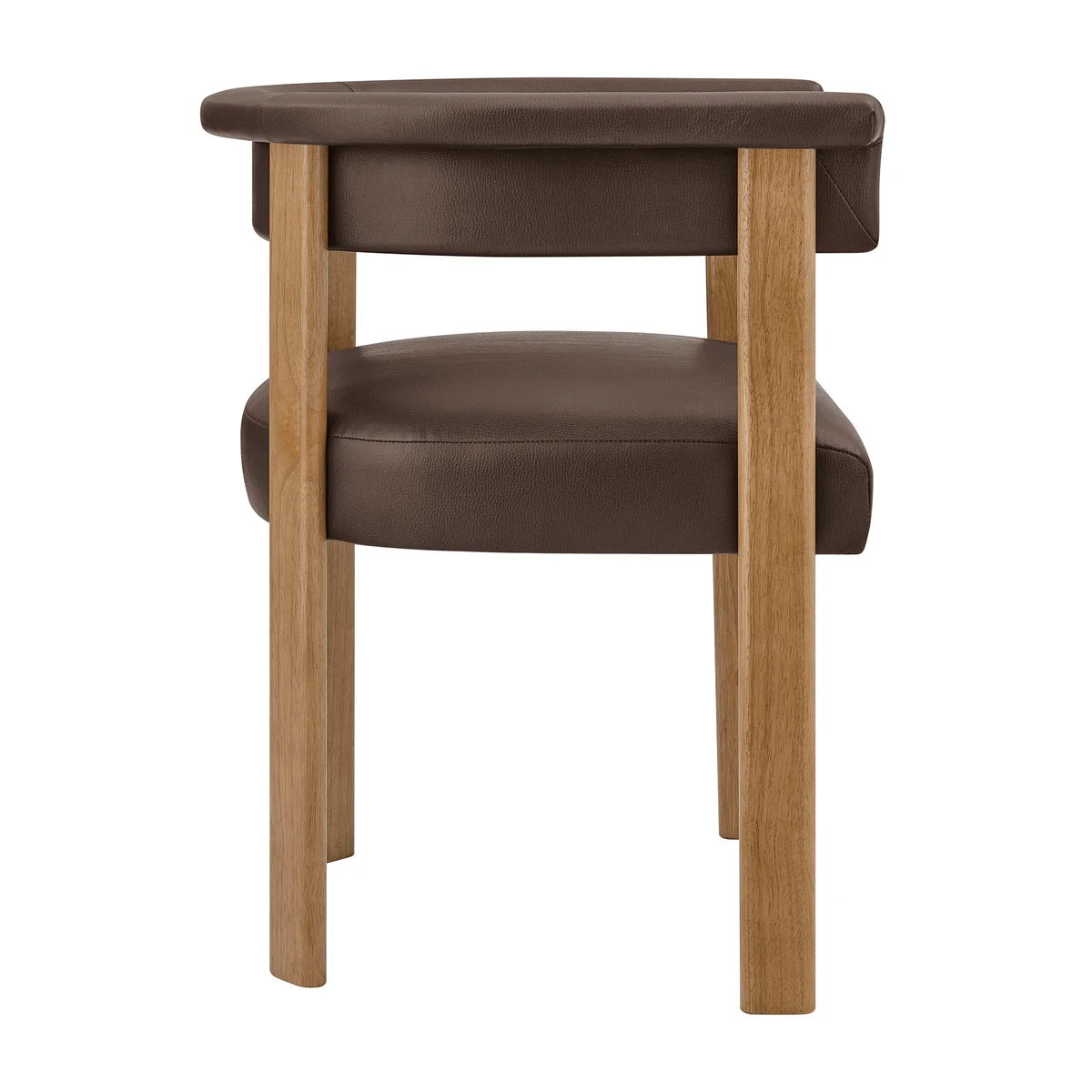 Imogen Vegan Leather Barrel Dining Chairs Set of 2