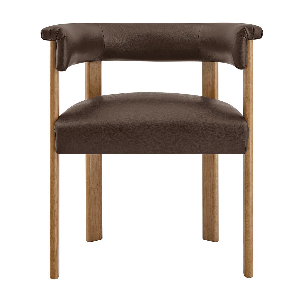 Imogen Vegan Leather Barrel Dining Chairs Set of 2