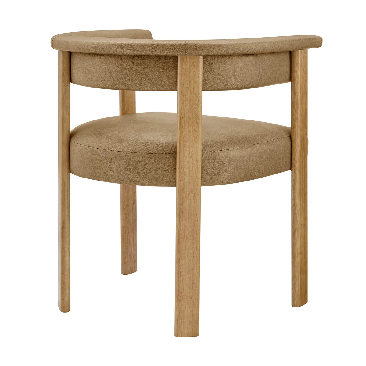 Imogen Vegan Leather Barrel Dining Chairs Set of 2