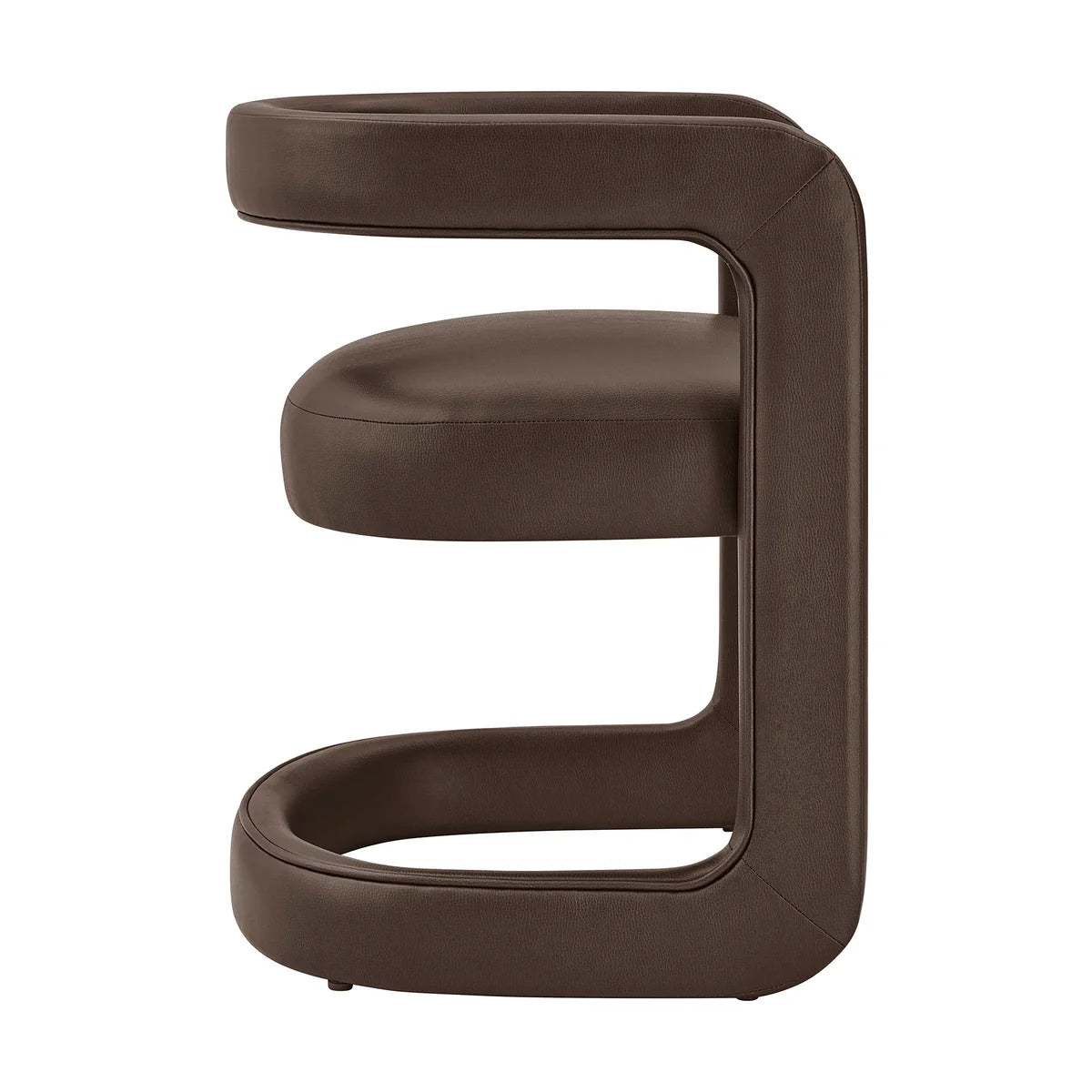 Winslow Vegan Leather Barrel Dining Chair