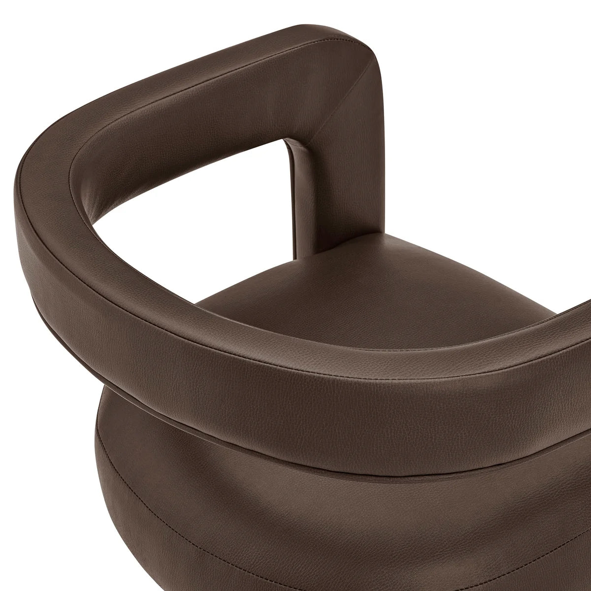Winslow Vegan Leather Barrel Dining Chair