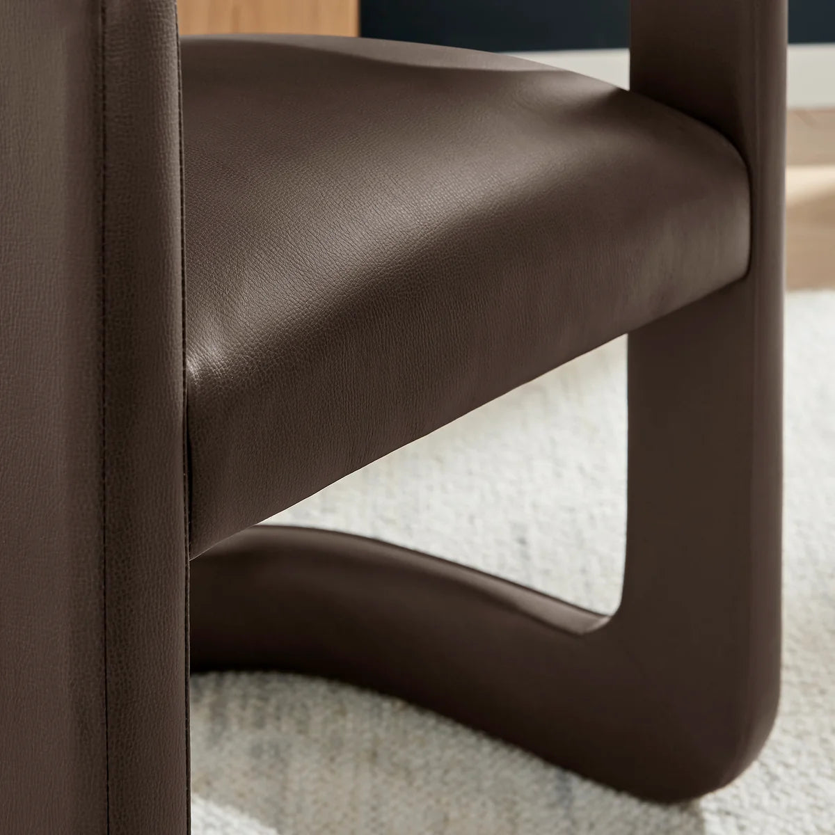 Winslow Vegan Leather Barrel Dining Chair