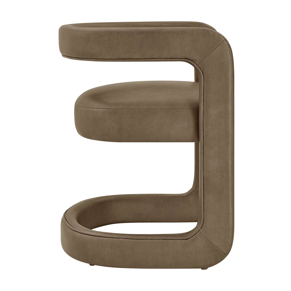 Winslow Vegan Leather Barrel Dining Chair
