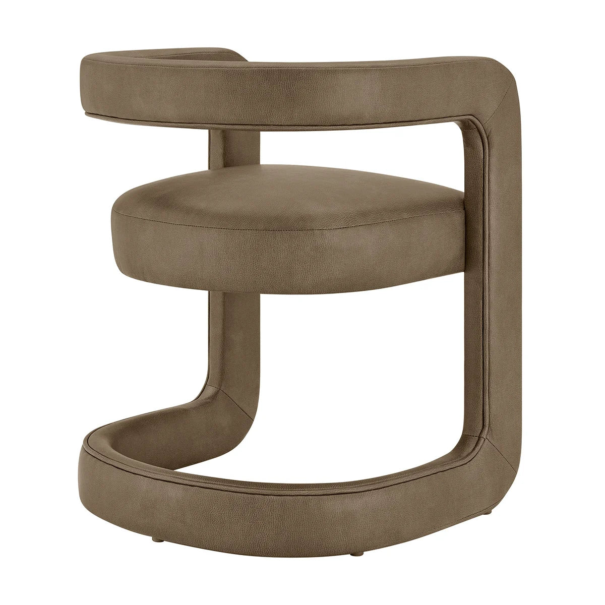 Winslow Vegan Leather Barrel Dining Chair