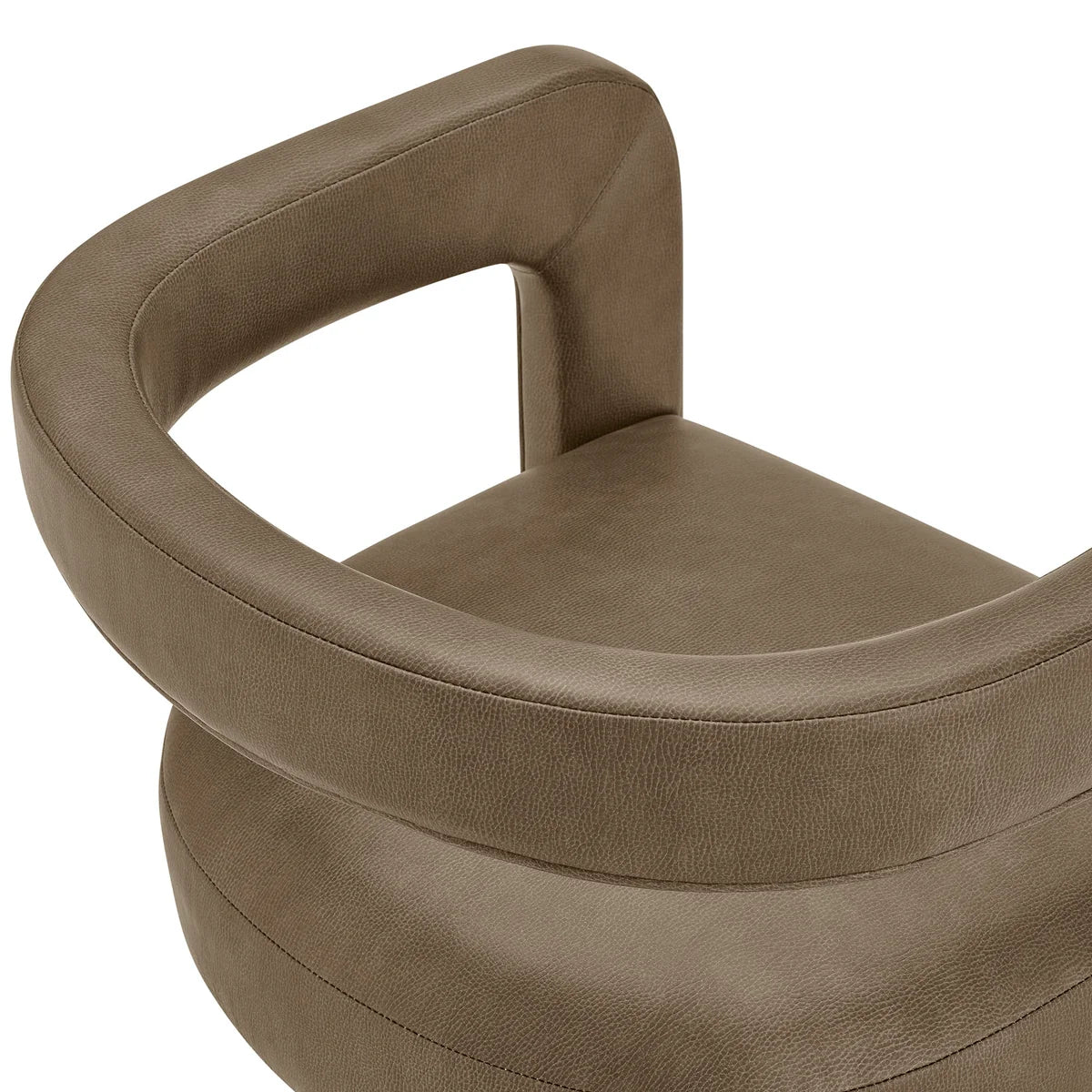 Winslow Vegan Leather Barrel Dining Chair