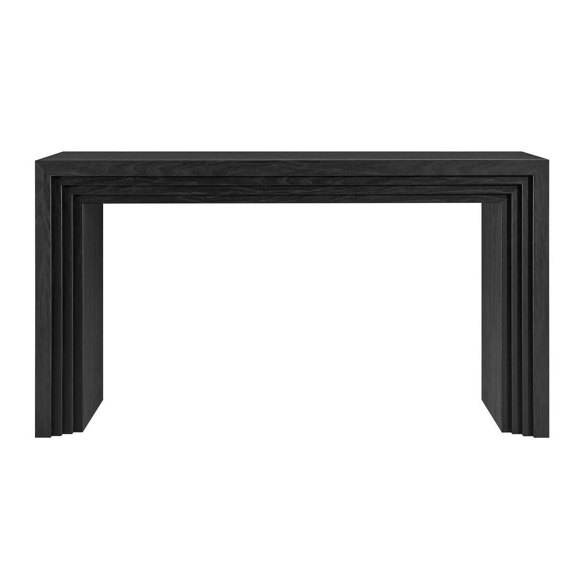 Olney 63 Inch Fluted Console Table Walnut