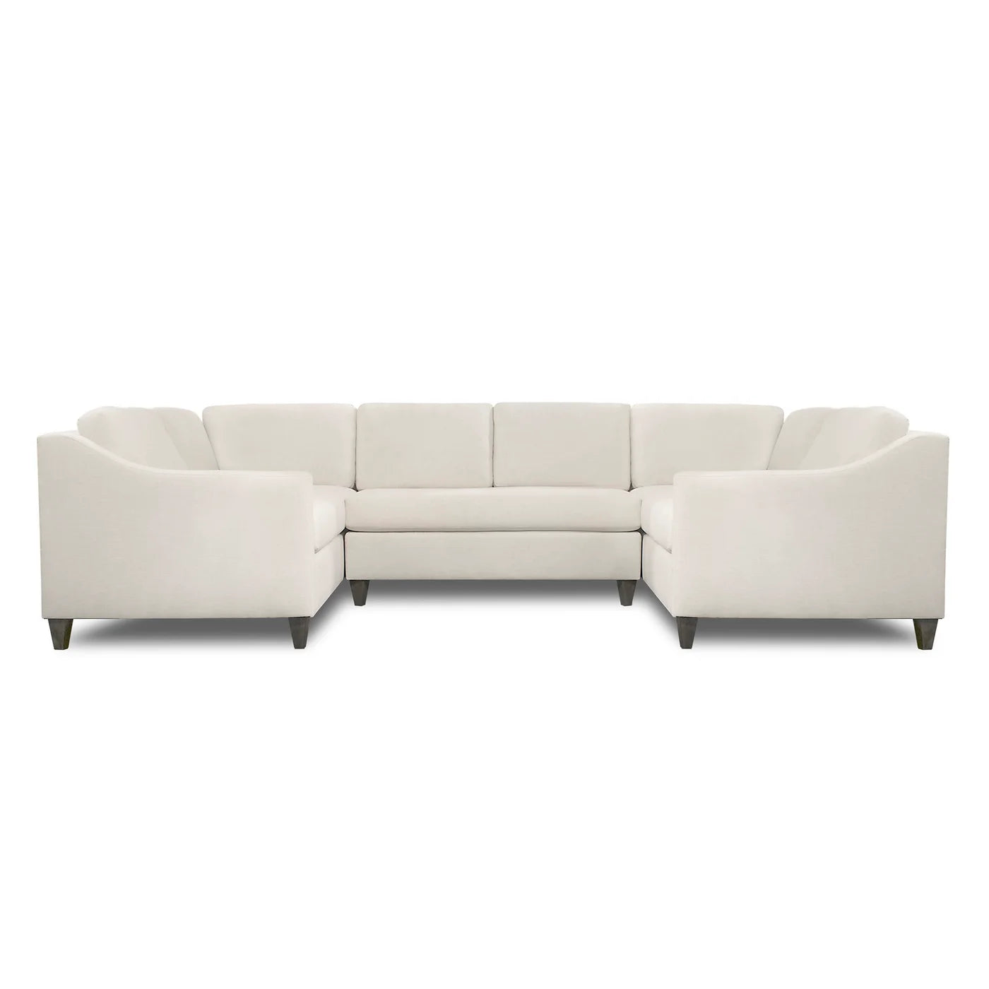 Bristol Sectional β Dilly Ivory Fabric Upholstery on Sturdy Hardwood Frame for a Cozy, Elegant Look