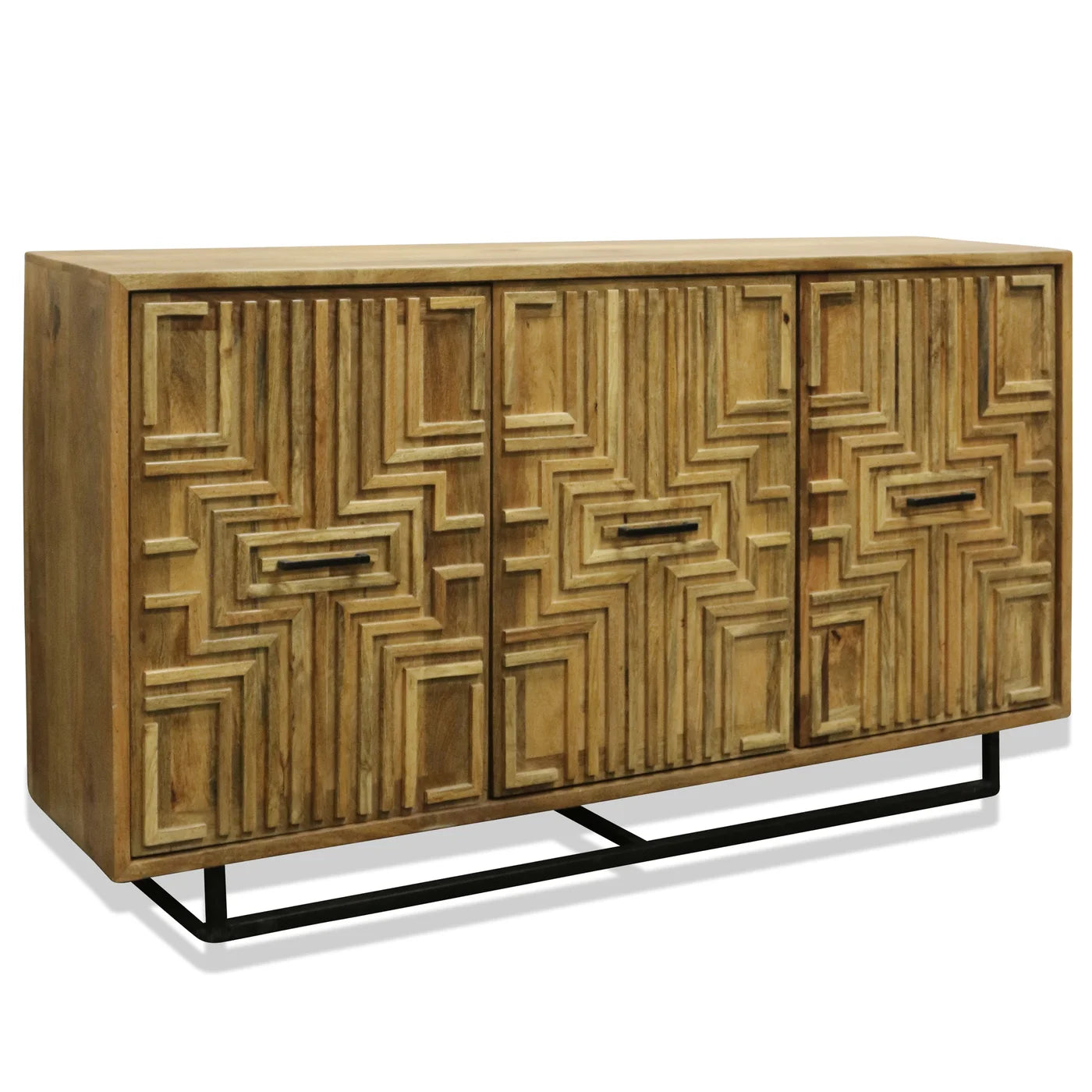 Dermott Walnut-Finished Mango Wood Sideboard