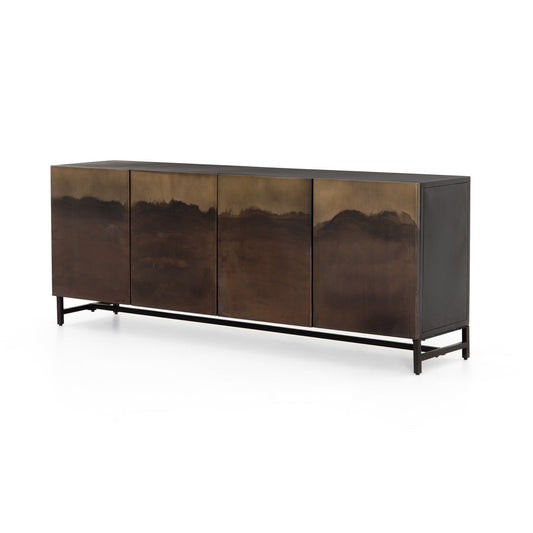 Stormy Aged Brown Iron 6βDoor Sideboard