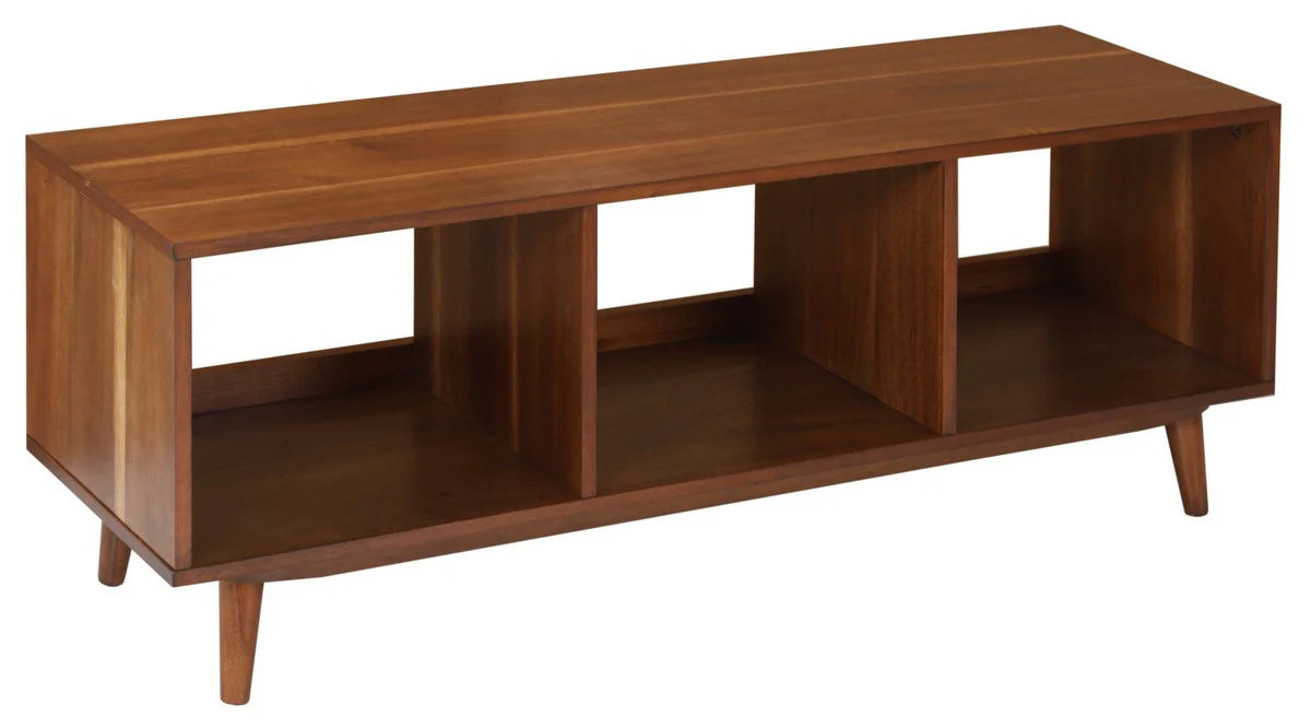 Cricket Open Shelf Media Stand - Modern Minimalist TV Console with Open Storage