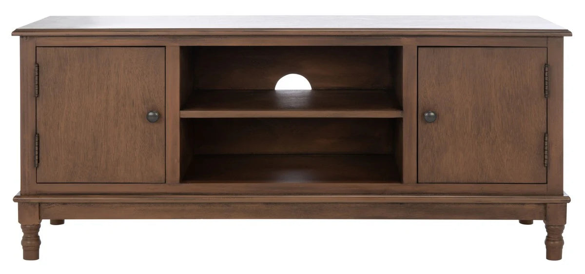 Ozark 2 Door 1 Shelf Media Stand - Rustic Modern TV Console with Storage