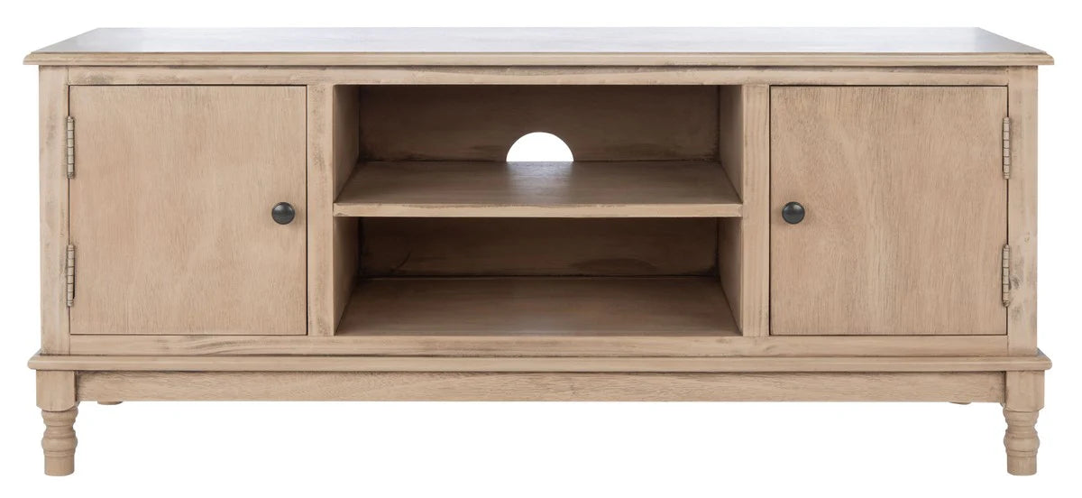Ozark 2 Door 1 Shelf Media Stand - Rustic Modern TV Console with Storage