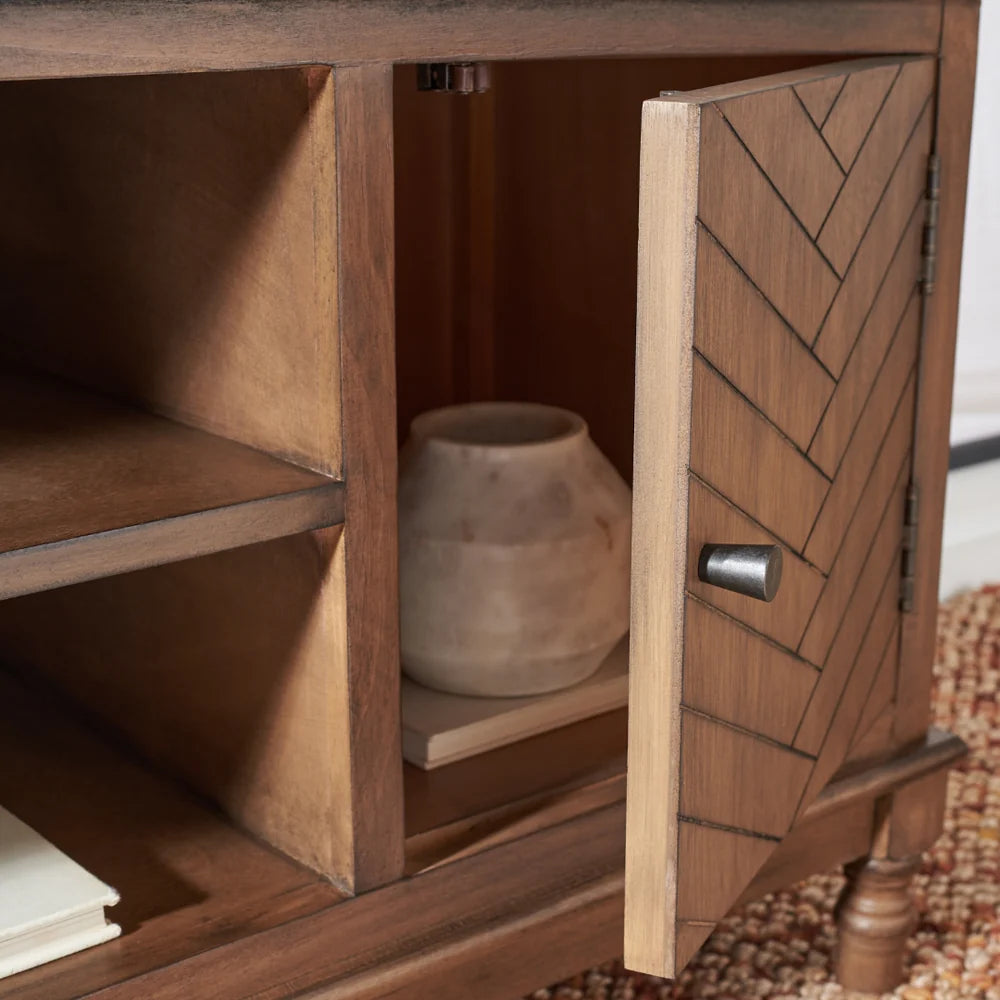 Magnolia 2 Door 2 Shelf Media Stand - Elegant TV Console with Storage