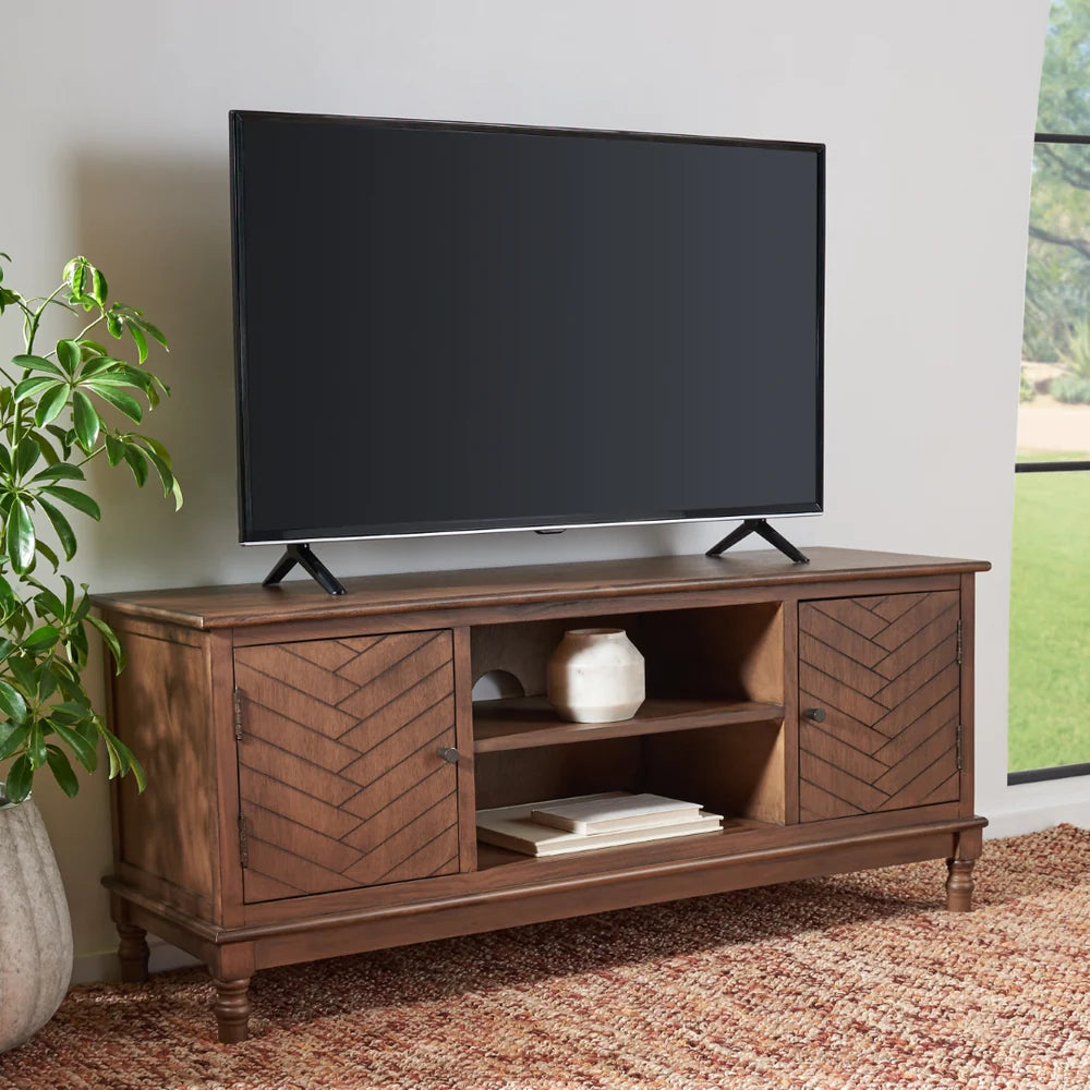 Magnolia 2 Door 2 Shelf Media Stand - Elegant TV Console with Storage