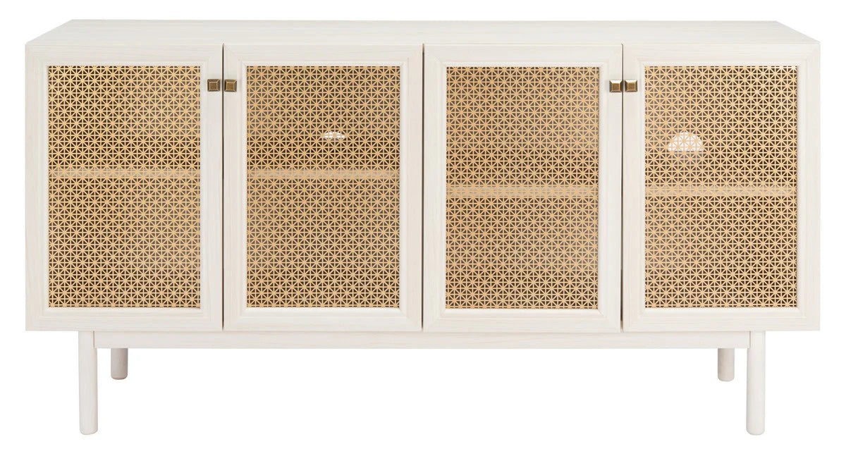 Piran 4-Door 2-Shelf Media Stand - Stylish and Functional Storage for Your Entertainment Space