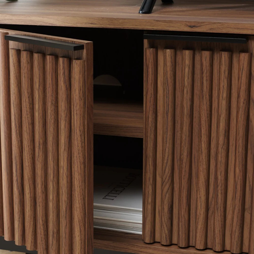 Lylia 4 Door Media Stand - Modern Storage TV Console for Living Room